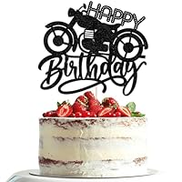Amazon.co.jp: Dxsdgetue Happy Birthday ケーキトッパー ブラック